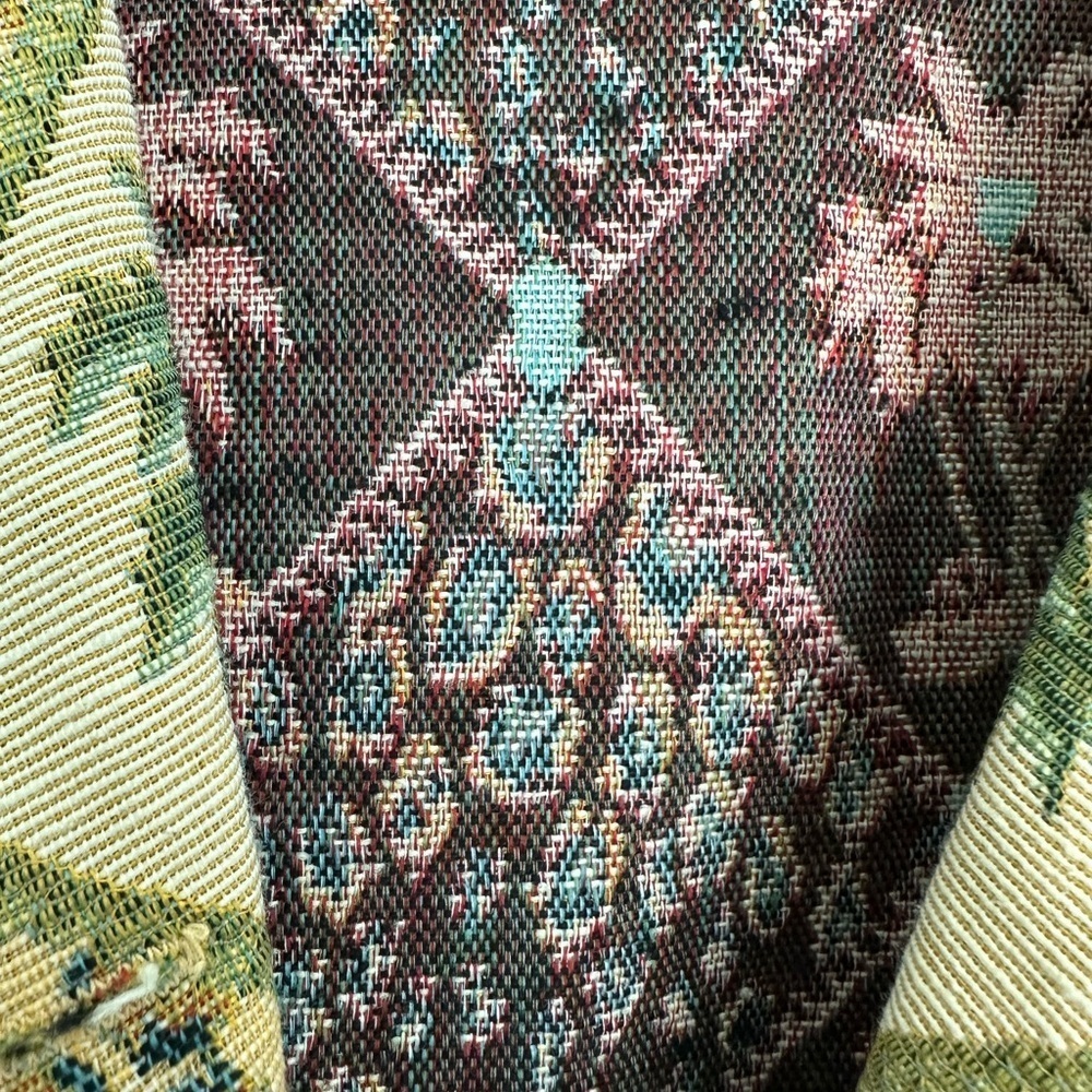 E.L.C.C Tropical Palm Trees Leopard Tapestry Blazer size 3X.  Vintage. - Picture 4 of 6